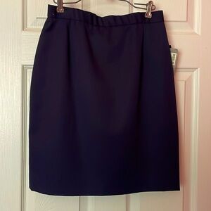Dark navy blue wool skirt